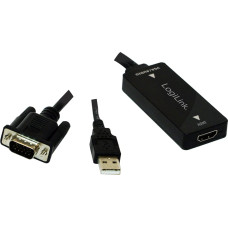 Logilink Adapter AV LogiLink D-Sub (VGA) - HDMI + USB-A czarny (CV0060)