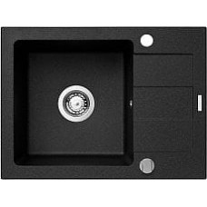 Pyramis Zlewozmywak Pyramis  1-komorowy Sparta z ociekaczem 59 x 44cm czarny (1B1D)