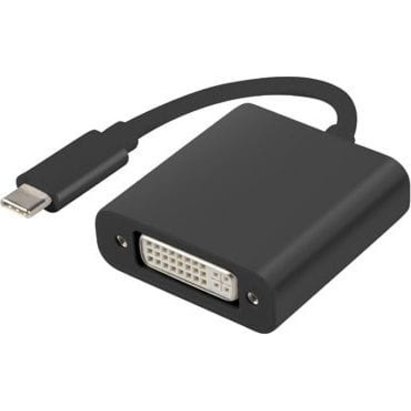Lanberg Adapter USB Lanberg USB-C - DVI Czarny  (AD-UC-DV-01)