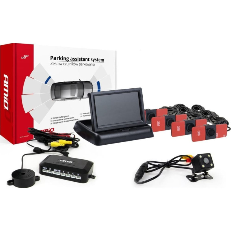 Amio Zestaw czujników parkowania tft02 4,3