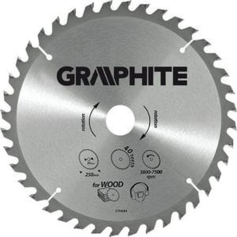 Graphite Tarcza do pilarki widiowa 250 x 30mm 100zębów ALU (55H611)