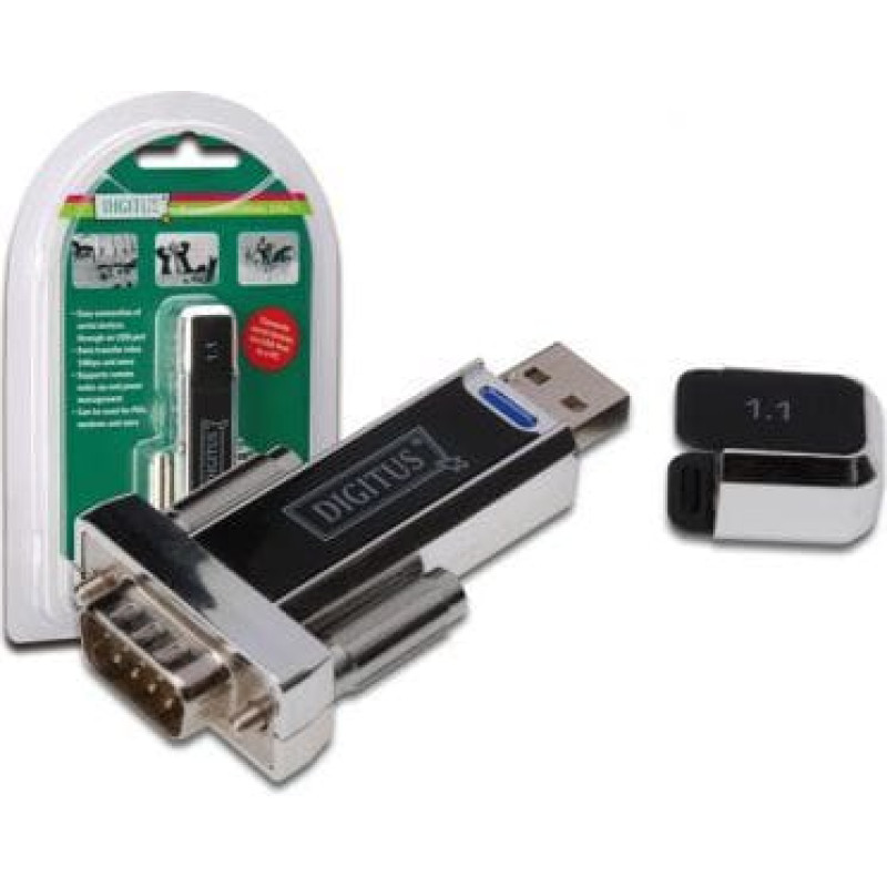 Digitus Adapter USB Digitus USB - RS-232 Czarny  (ADA70155)