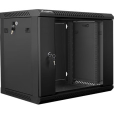 Netrack 19'' wall-mounted installation cabinet 9U 600x450mm black (glass door)