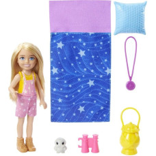 Mattel Lalka Barbie Mattel Kemping - Chelsea + śpiwór (HDF77)
