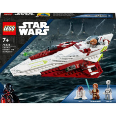 Lego 75333 Star Wars Obi-Wan Kenobis Jedi Starfighter (Set zum Bauen mit Taun We, Droidenfigur und Lichtschwert, Angriff der Klonkrieger Set)