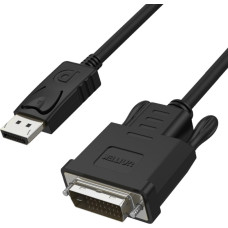 Unitek Y-5118BA video cable adapter 1.8 m DisplayPort DVI Black