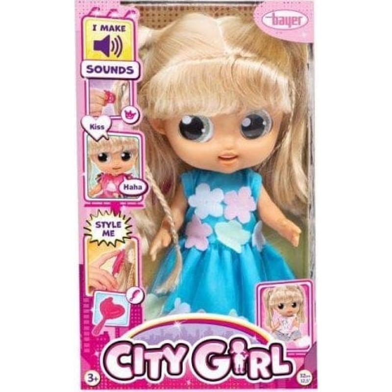 Bayer Bayer Lalka City Girl 31cm z dźwiękiem 93221AE