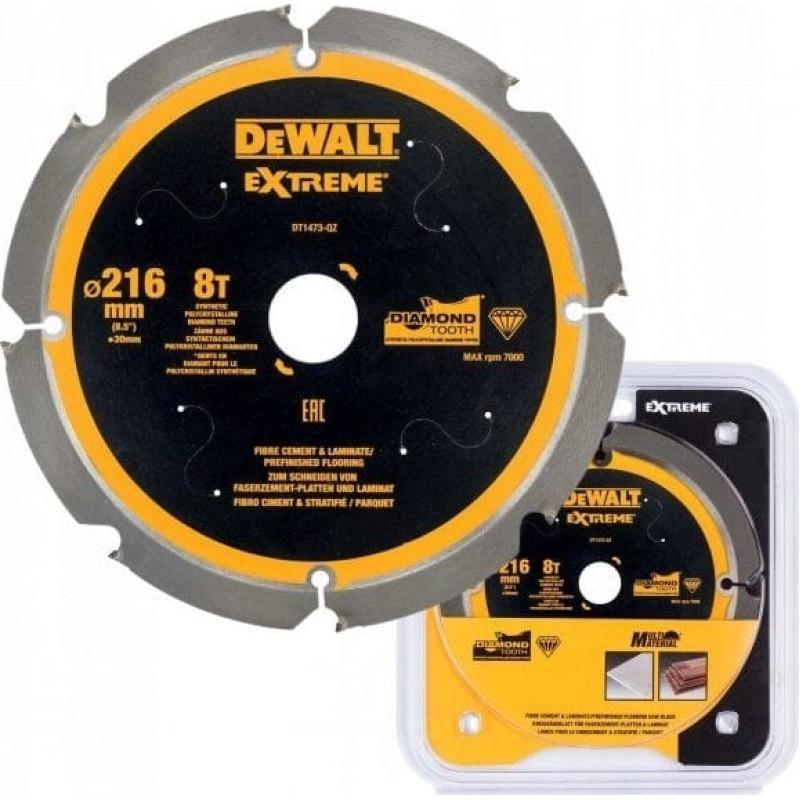 Dewalt tarcza pilarska do włóknocementu 216x30/8 zęb,kąt12°