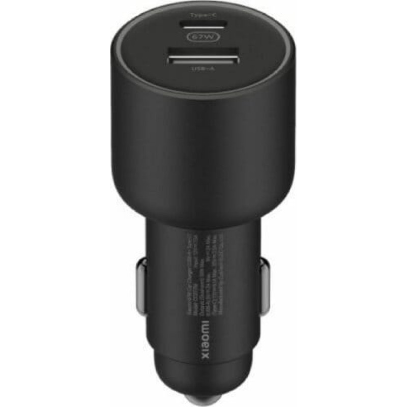 Xiaomi Ładowarka Xiaomi Ładowarka samochodowa Xiaomi 67W (USB-A + Typ-C) Czarna