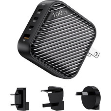 Invzi Ładowarka INVZI Ładowarka sieciowa INVZI GanHub 3x USB-C + USB, 100W, EU/UK/AU/US (czarna)