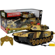 Lean Sport LEANToys Duży Czołg Zdalnie Sterowany R/C 2.4 Ghz Światła Odgłosy Strzelania Żółty