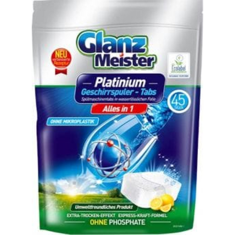 Glanzmeister GlanzMeister Platinum Tabletki do zmywarki 45szt