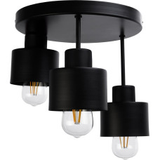 Orno Lampa sufitowa Orno LISA oprawa ścienno-sufitowa, moc max. 3x60W, E27, czarna, podstawa okrągła, wielopoziomowa, stałe głowice lampy