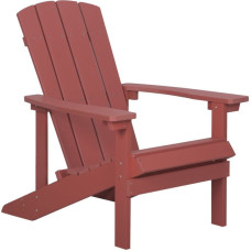Beliani Krzesło ogrodowe czerwone ADIRONDACK (131791)
