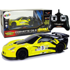Leantoys Auto Sportowe R/C 1:24 Corvette Żółte C6.R 2.4 G Światła