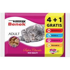 Super Benek Adult - wet cat food - 5 x 100g