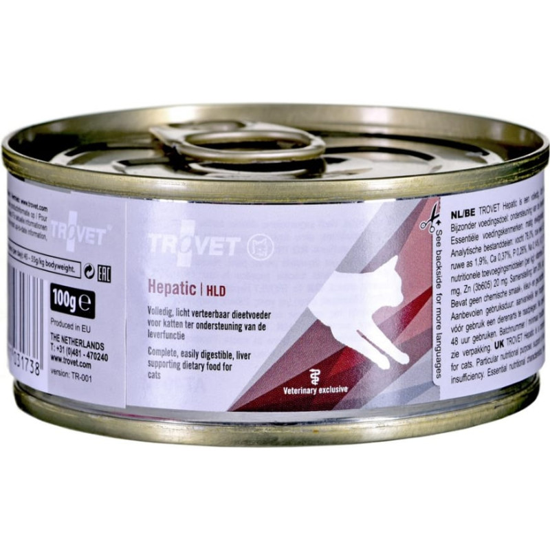 Trovet HLD Hepatic 100g ze świeżym kurczakiem, dla kotów
