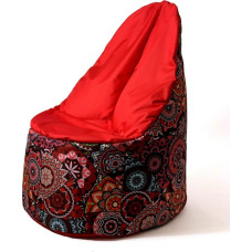 Go Gift Sako bag pouffe Mandala print-red XL 120 x 80 cm