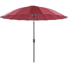 Beliani Lumarko Parasol ogrodowy ⌀ 255 cm czerwony BAIA!