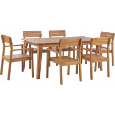 Beliani Lumarko Zestaw ogrodowy drewno akacjowe stół i 6 krzeseł FORNELLI!