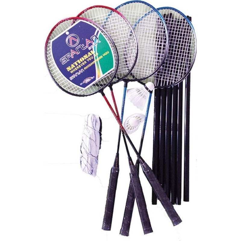 Spartan Zestaw do Badmintona z Siatką SPARTAN Power dla 4 Graczy