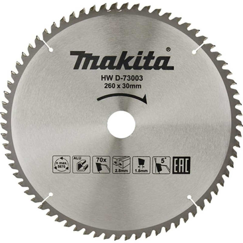 Makita MAKITA PIŁA TARCZOWA DO ALUMINIUM 260x30x70z ECONOMY