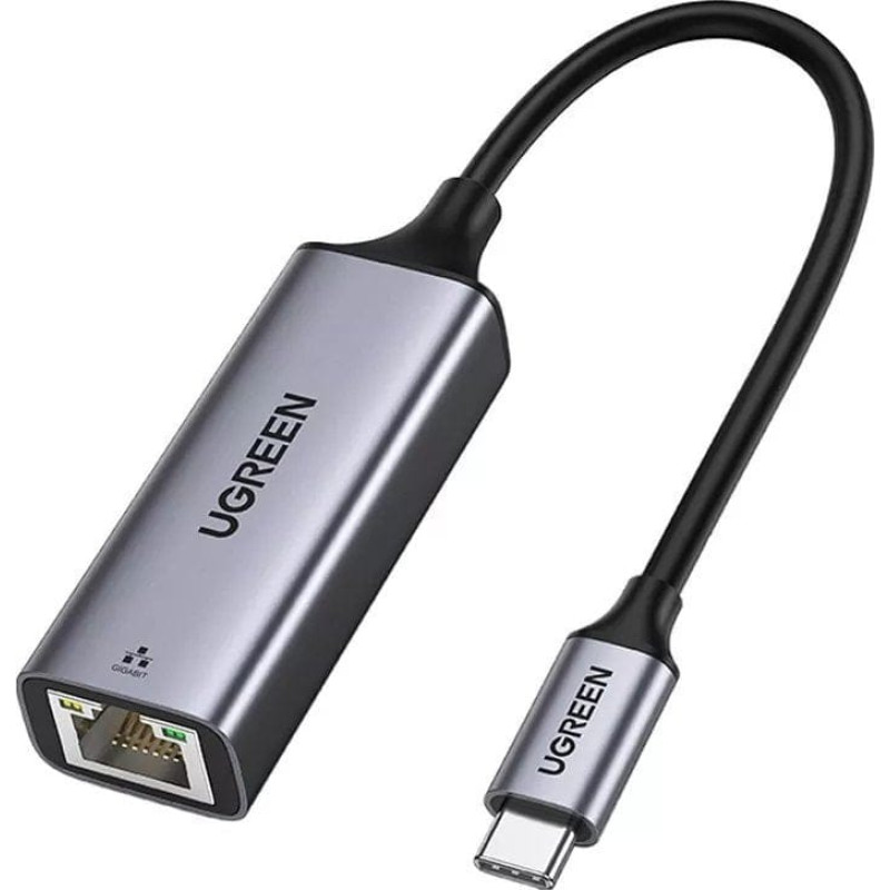 Ugreen Adapter USB Ugreen Adapter USB-C na RJ45 UGREEN aluminiowy, Gigabit Ethernet (szary)