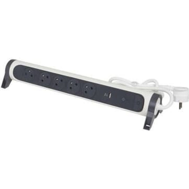 Legrand Przedluzacz ochr. 5x2PZ +USB A/C 1,5m bialo-cza