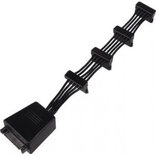 Silverstone SATA 15-pin - SATA 15-pin x4, Czarny (SSTCP06)