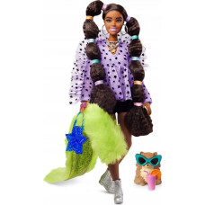 Mattel Lalka Barbie Mattel Extra Moda - Zielone futro (GRN27/GXF10)