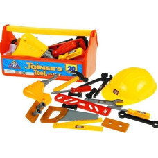 Import Leantoys Zestaw Narzędzi w Skrzynce Majsterkowicz Kask 20 elementów