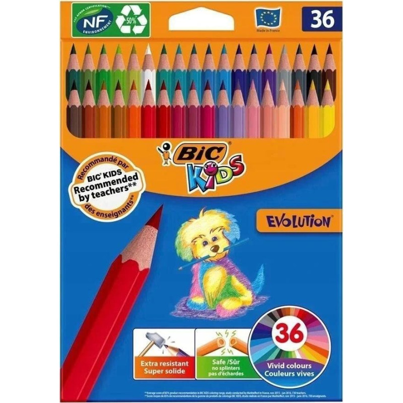 BIC Kredki ołówkowe Kids Evolution ECOlutions 36szt