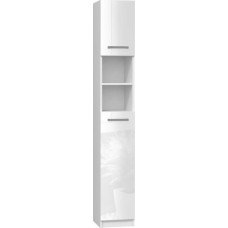 Topeshop SZAFKA ŁAZIENKOWA MARBELA 32CM REGAŁ SŁUPEK BIEL POŁYSK