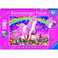 Ravensburger Puzzle 100 Jednorożec XXL brokat