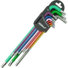 Dedra Klucze torx extra długie kolor T10-T50 zestaw 9szt,S2