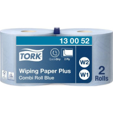 Tork Tork - Czyściwo papierowe w małej roli, 2-warstwowe, premium - Niebieskie
