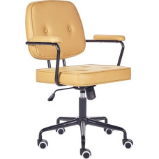 Beliani Krzesło biurowe Beliani Krzesło biurowe regulowane ekoskóra żółte PAWNEE Lumarko!