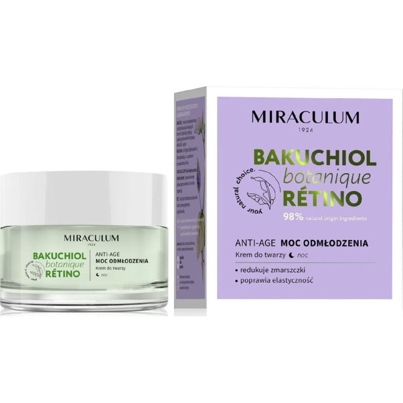 Miraculum Bakuchiol Botanique Retino Krem na noc - moc odmłodzenia 50ml