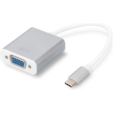 Digitus Adapter USB Digitus USB-C - VGA Srebrny  (DA-70837)