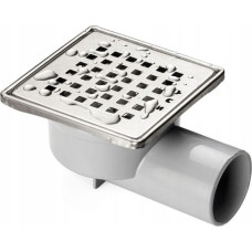 Akces 11315 KRATKA ŚCIEKOWA AXUS - POZIOMFI 50, 360ST., BLOK ODOROWA, RUSZT NIERDZEW. MAT 100X100MM, BLISTER Z ZAW. .// S.KRAT-A.10X10-POZ-50/NI/MAT