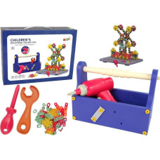 Leantoys Klocki Konstrukcyjne W Skrzynce Majsterkowanie Wiertarka DIY