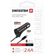 Swissten Ładowarka Swissten Jednoczęściowa 1x USB-A 2.4 A  (20111500)