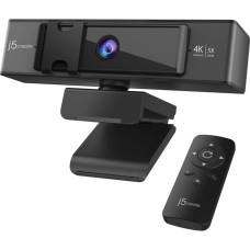 J5 Create Kamera j5create USB 4K Ultra HD Webcam with 5x Digital Zoom Remote Control USB-C/USB 2.0; kolor czarny JVCU435-N