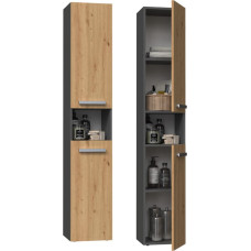 Top E Shop Topeshop NEL I ANT/ART bathroom storage cabinet Graphite, Oak