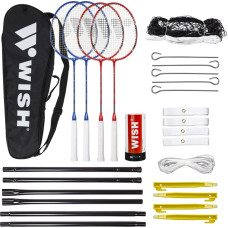 Wish Zestaw do badmintona WISH ALUMTEC 5566 4 rakiety + 3 lotki + siatka + linie