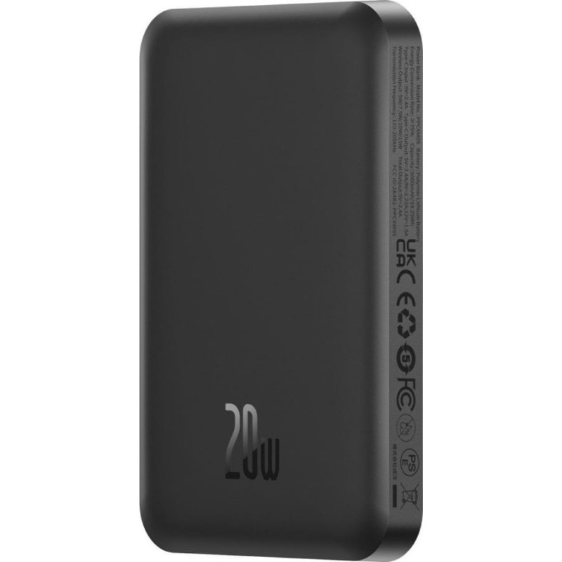 Baseus Powerbank Baseus Magnetyczny mini powerbank Baseus 5000mAh 20W (czarny)