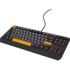 Genesis Thor 230 TKL spēļu tastatūra USB QWERTY melna, pelēka, oranža