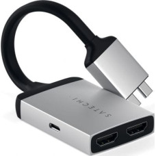Satechi Adapter USB Satechi USB-C Dual - HDMI x2 Srebrny  (ST-TCDHAS)