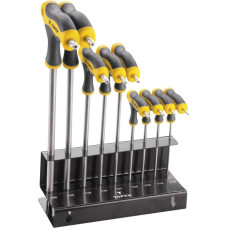 Topex Zestaw kluczy trzpieniowych torx typ T T10-T50 z otworem 9szt. (35D964)