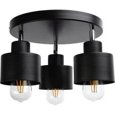 Orno Lampa sufitowa Orno LISA oprawa ścienno-sufitowa, moc max. 3x60W, E27, czarna, podstawa okrągła, jednopoziomowa, ruchome głowice lampy